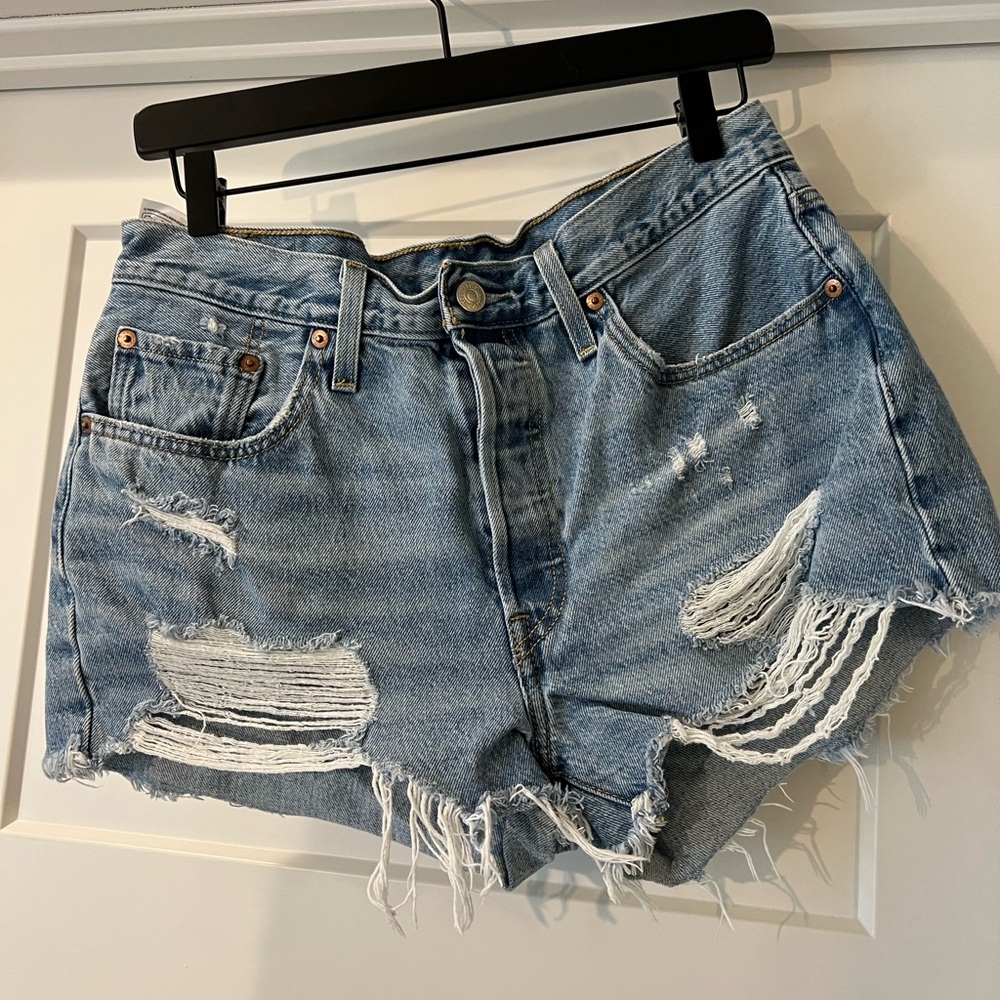 Levi’s Distressed Denim Shorts